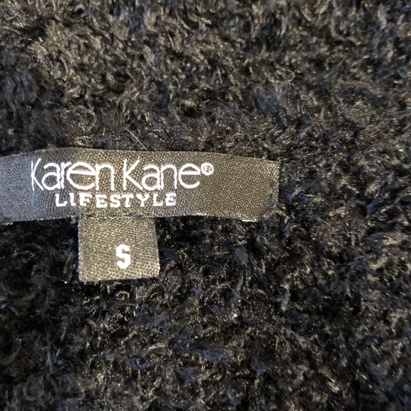 Karen Kane Lifestyle Black Fuzzy Sweater - Picture 8 of 8